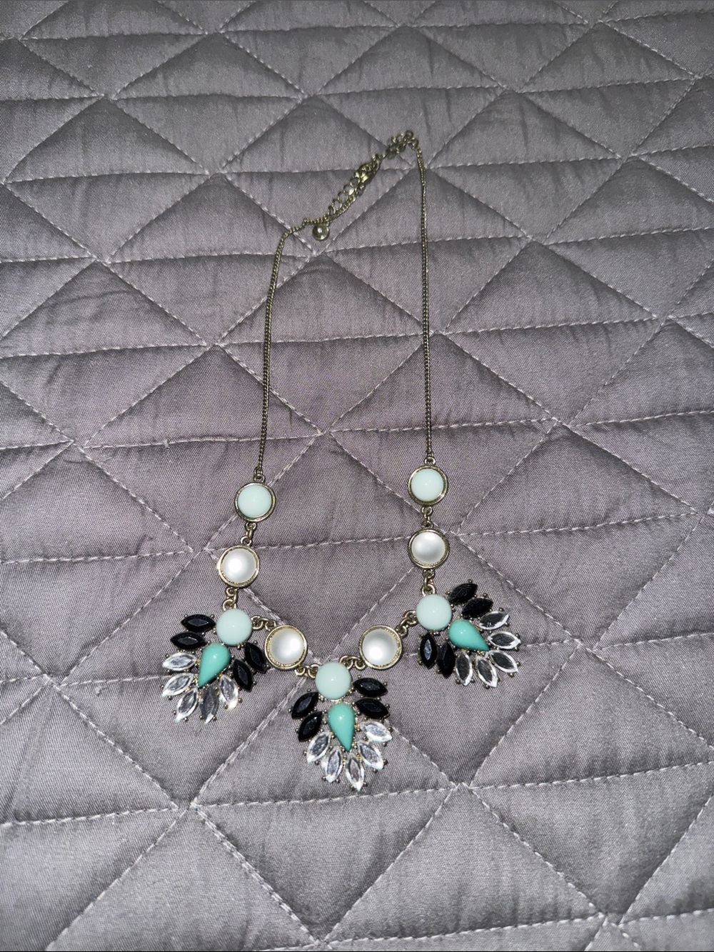 Mint & Pearl Statement Necklace - Women Jewelry